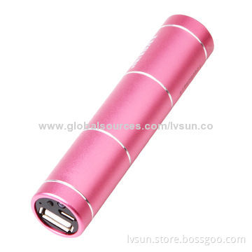 External Battery with 2,600mAh Capacity, Portable and Changeable Aluminum Housing